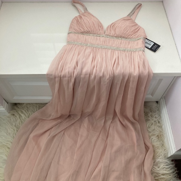 AIDAN BY AIDAN MATTOX CHIFFON BEADED EVENING DRESS - Picture 3 of 8